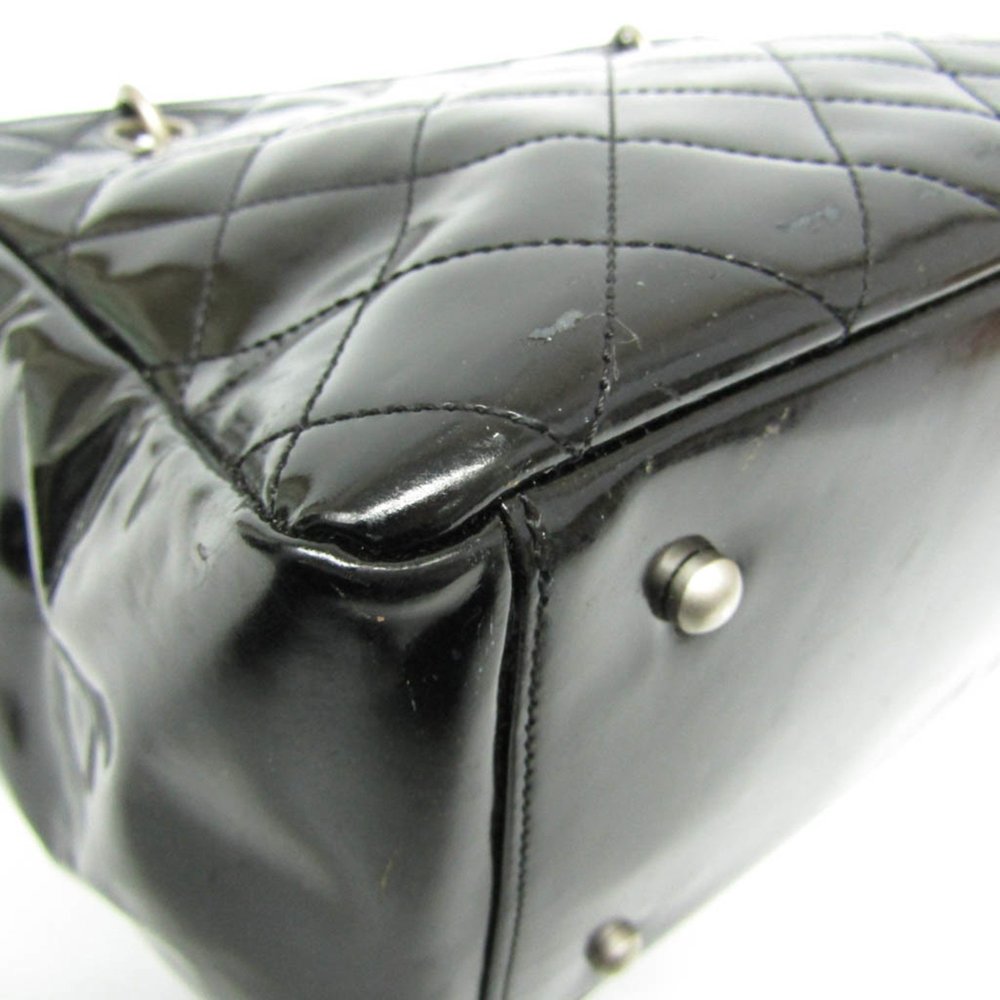 CHANEL Matelasse Chain Handle Patent Leather Handbag Black - Picture 5 of 16
